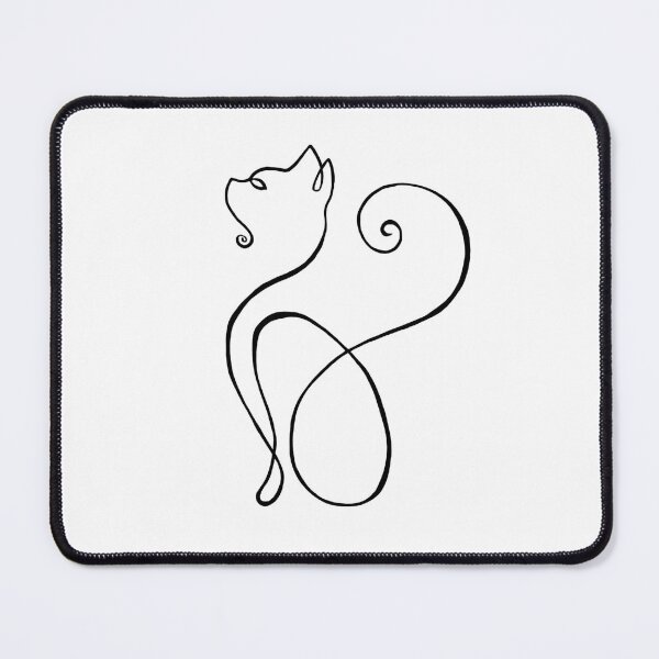 Item preview, One line cat designed and sold by TheMoodyQueen.