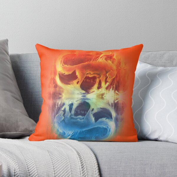 Fire and ice Throw Pillow