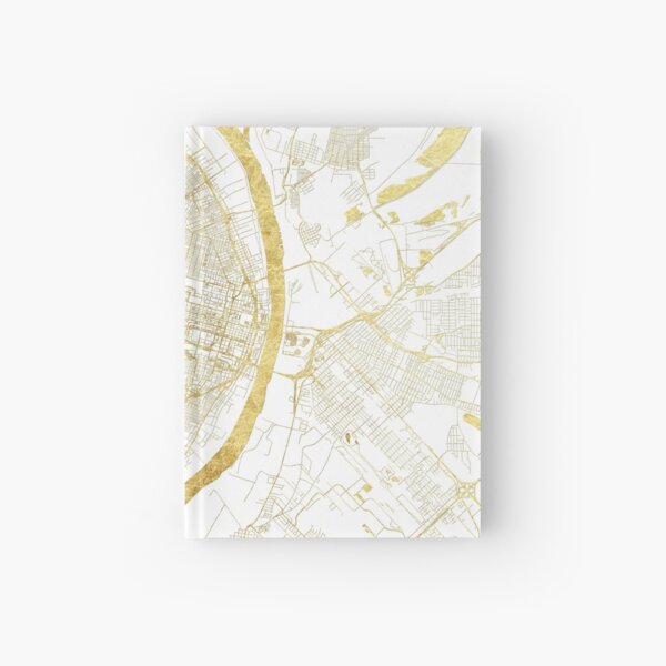 St Louis Map Gold Hardcover Journal