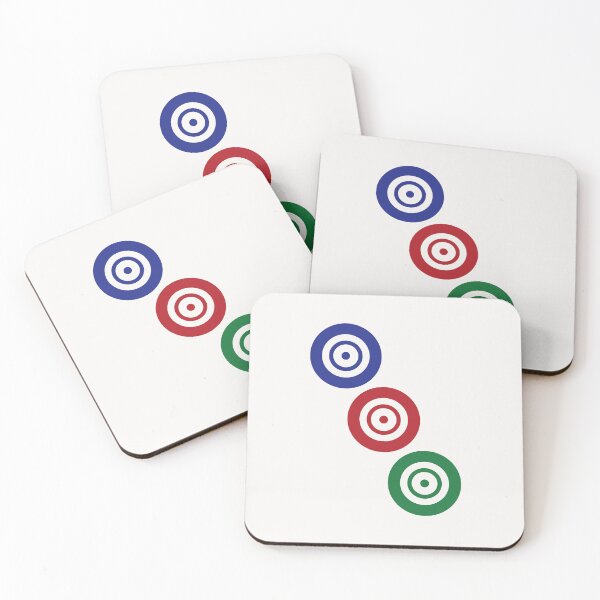 Item preview, Three Circle Wheel Dot San Tong 筒 Tile. It's Mahjong Time! designed and sold by teeworthy.