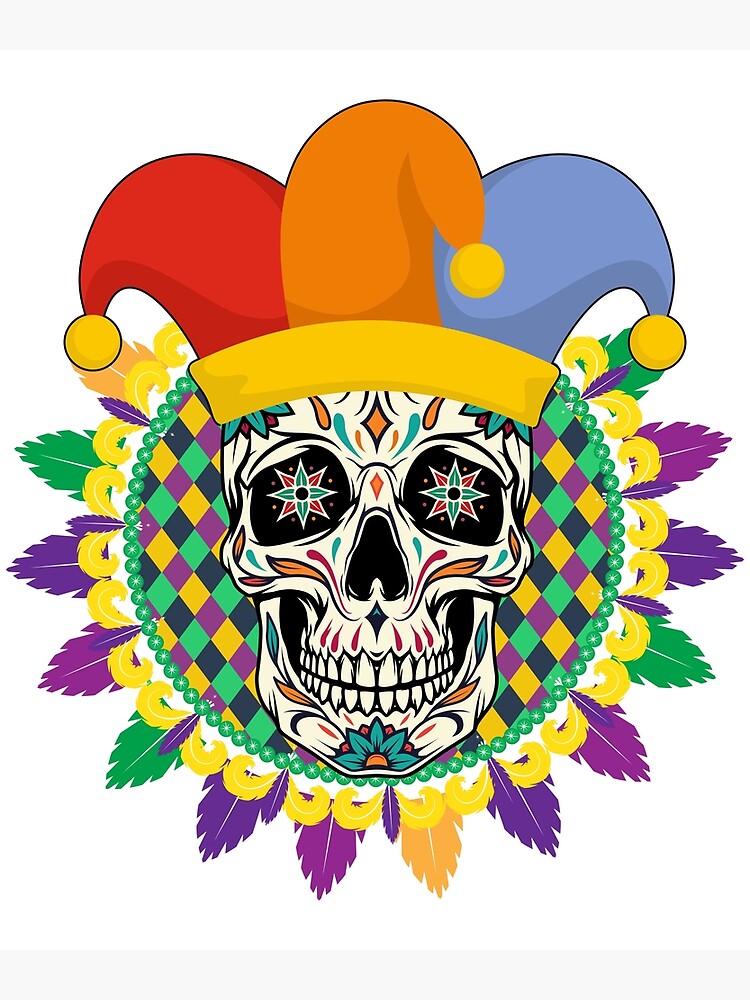 mardi gras skull