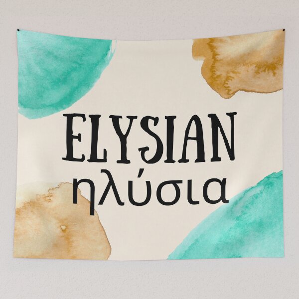Item preview, Watercolor design with the Greek Word, Elysian  designed and sold by quinellie.
