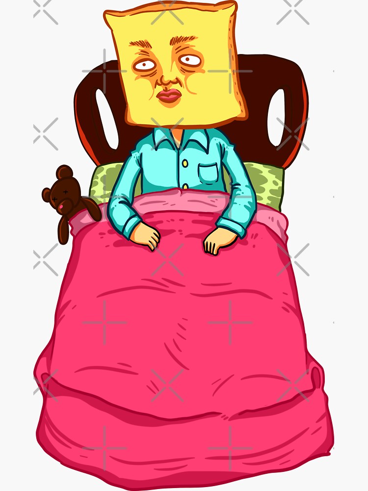 "Pillow Face" Sticker for Sale by bakajiki Redbubble