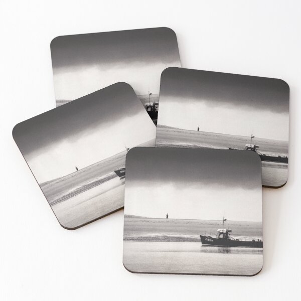 Item preview, Fishing boat returning to harbour - Conwy estuary, North Wales designed and sold by Richard Flint.