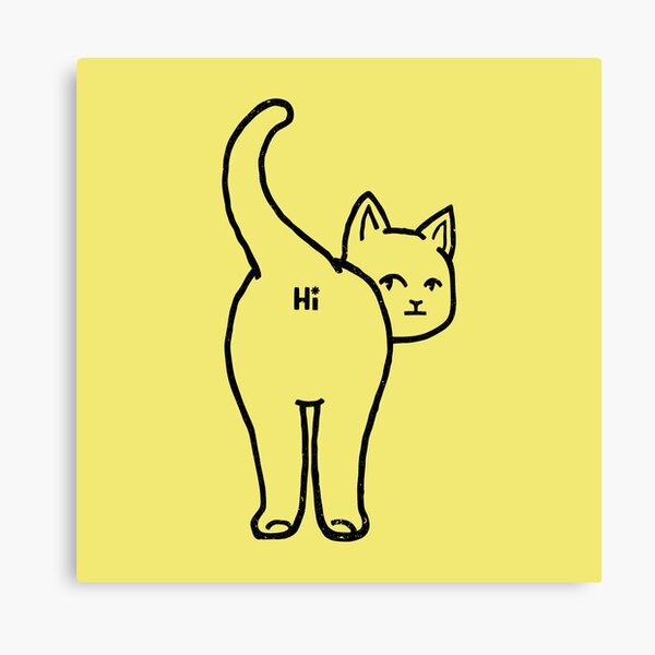 Item preview, Hello Cat Butt Minimalist Line by Tobe Fonseca designed and sold by Tobe Fonseca®.