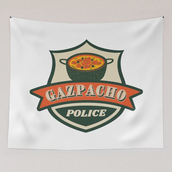 Item preview, Gazpacho Police Badge Vintage Colors designed and sold by ladylaughprints.