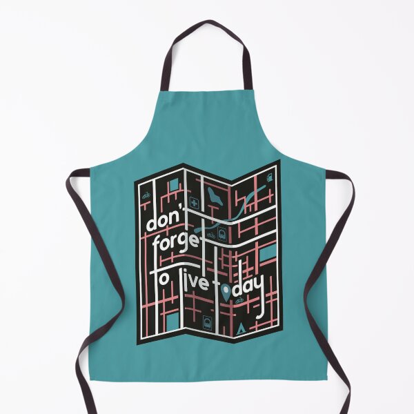 Item preview, Don't Forget to Live Today - Road Map - Blue, Pink, White, Black. designed and sold by Karissa Harbridge.