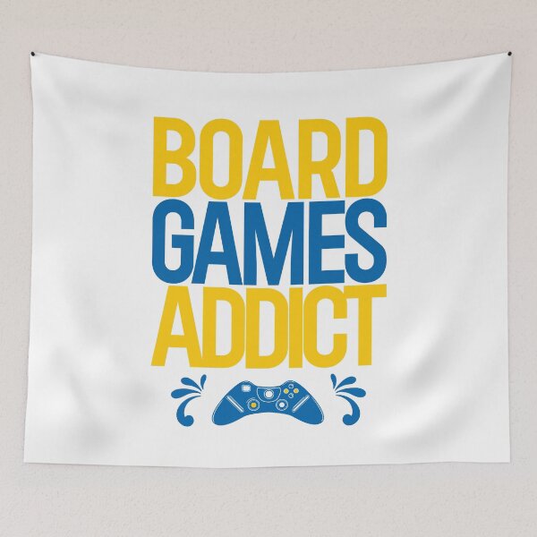 Item preview, Board games addict yellow blue designed and sold by InnaMGraphic.