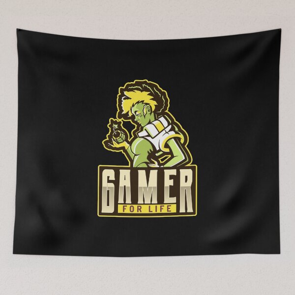 Item preview, Gamer for Life with Destructive Soldier designed and sold by PRIVARSHU.