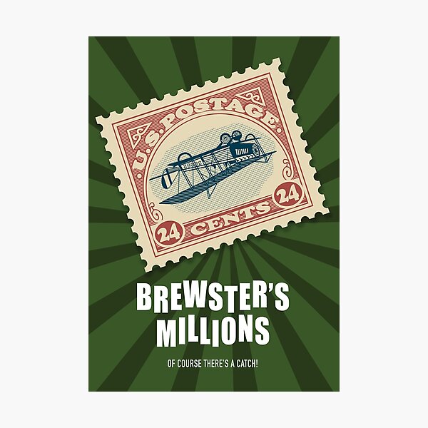 Brewster’s Millions - Alternative Movie Poster Photographic Print