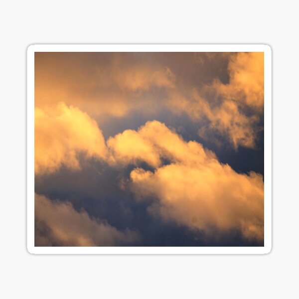 cloudy sky on fire Sticker