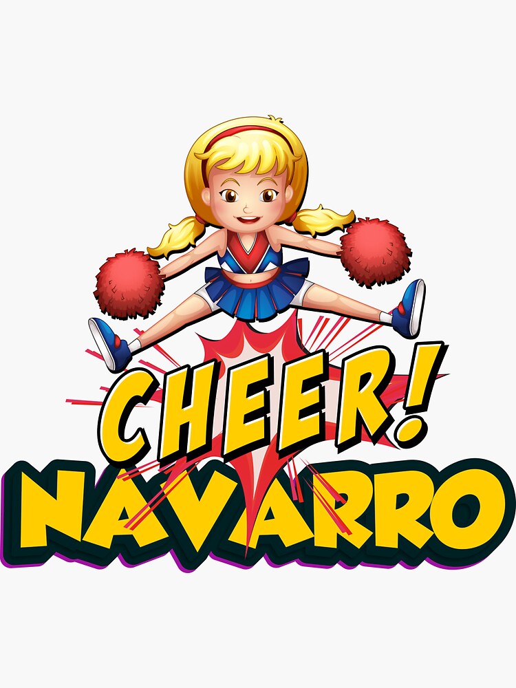 "Navarro Cheer" Sticker for Sale by Redbubble