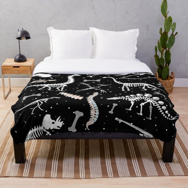 Item preview, New Dinosaur Fossils in Black Pillow and Face mask designed and sold by designApex.
