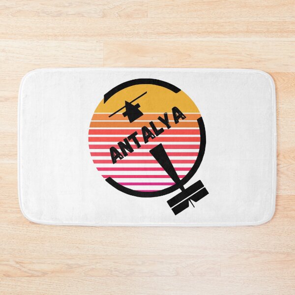 Item preview, AYT Antalya Airport, Turkey - Retro Vintage Sunset Plane Flight Travel Destination Design designed and sold by Vintage-TM.