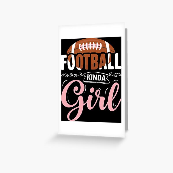 Girl Football Greeting Cards for Sale