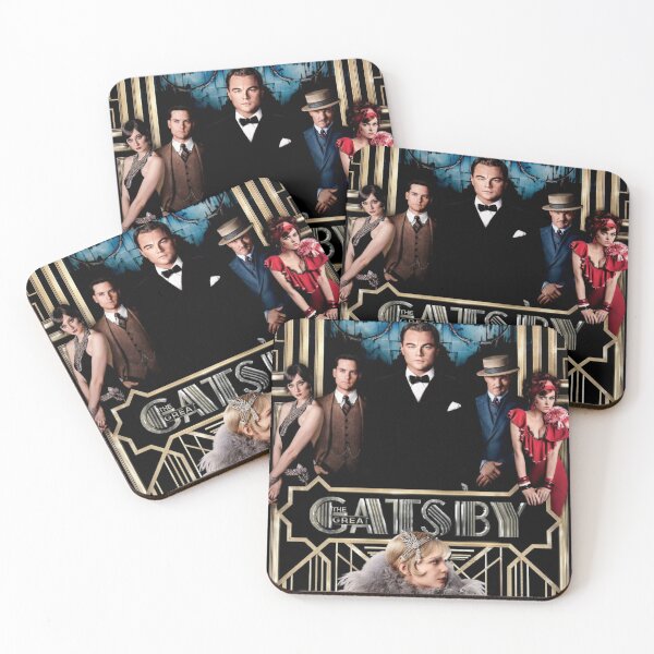 Gatsby Coasters, Brass And White - coasters