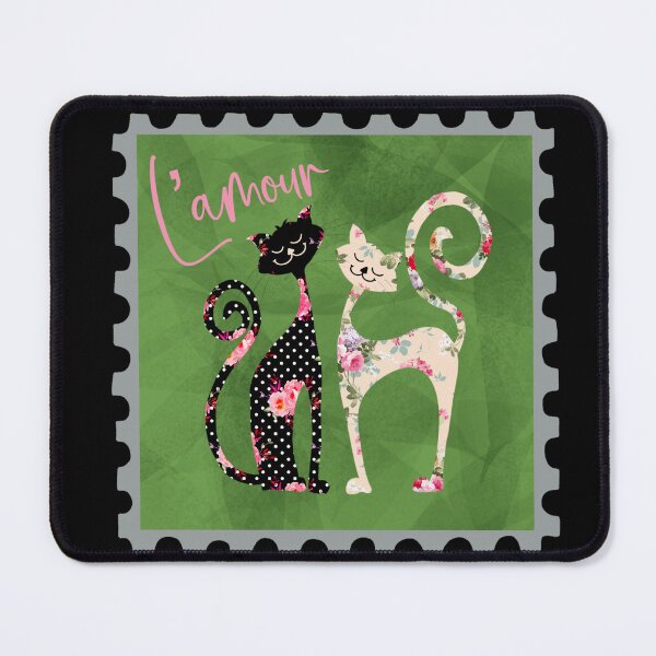 Item preview, L’amour Love Cats Postage Stamp designed and sold by Cedarrue.