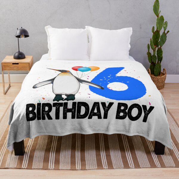 Item preview, Birthday Boy 6 Penguin designed and sold by Bendthetrend.