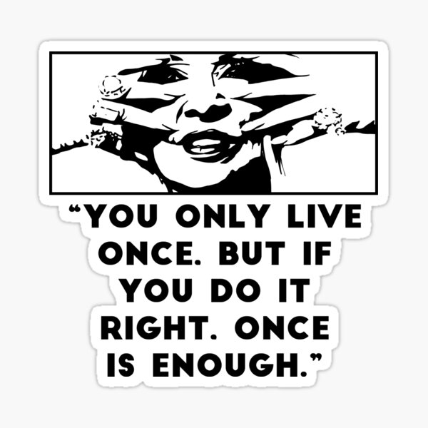 YOLO Mae West LIfe Motivation Quotes Vinyl Wall Art Stickers Home