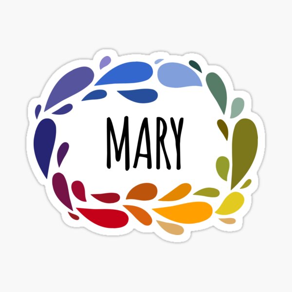 Mary Cute Star My Name Is Mary. | Sticker