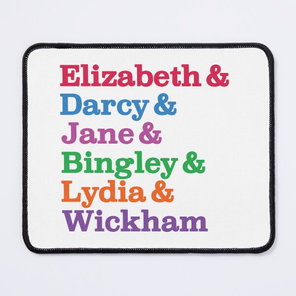 Item preview, Elizabeth & Darcy & Jane & Bingley & Lydia & Wickham, Jane Austen, Pride & Prejudice designed and sold by Coralgb.