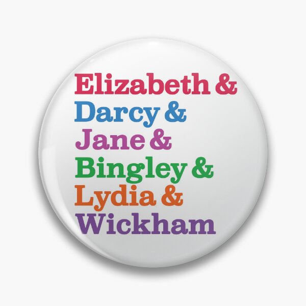 Item preview, Elizabeth & Darcy & Jane & Bingley & Lydia & Wickham, Jane Austen, Pride & Prejudice designed and sold by Coralgb.