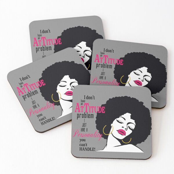 Item preview, "I Don't Have An Attitude Problem" Afro Art designed and sold by LYSandCo.