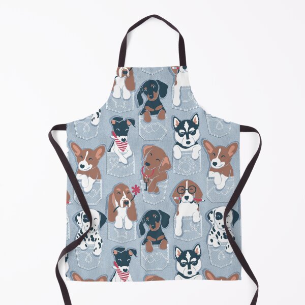 Item preview, Pure love pockets I // pastel blue background Dachshund Beagle Dalmatian Basset Hound Labrador Retriever Husky Welsh Corgi and Italian Greyhound dog puppies designed and sold by SelmaCardoso.