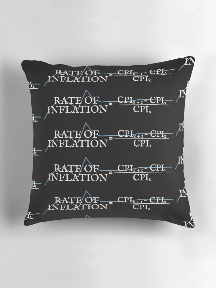 Thumbnail 3 of 4, Pillow, Rate Of Inflation Formula Graph Design designed and sold by TrulyEpoque.