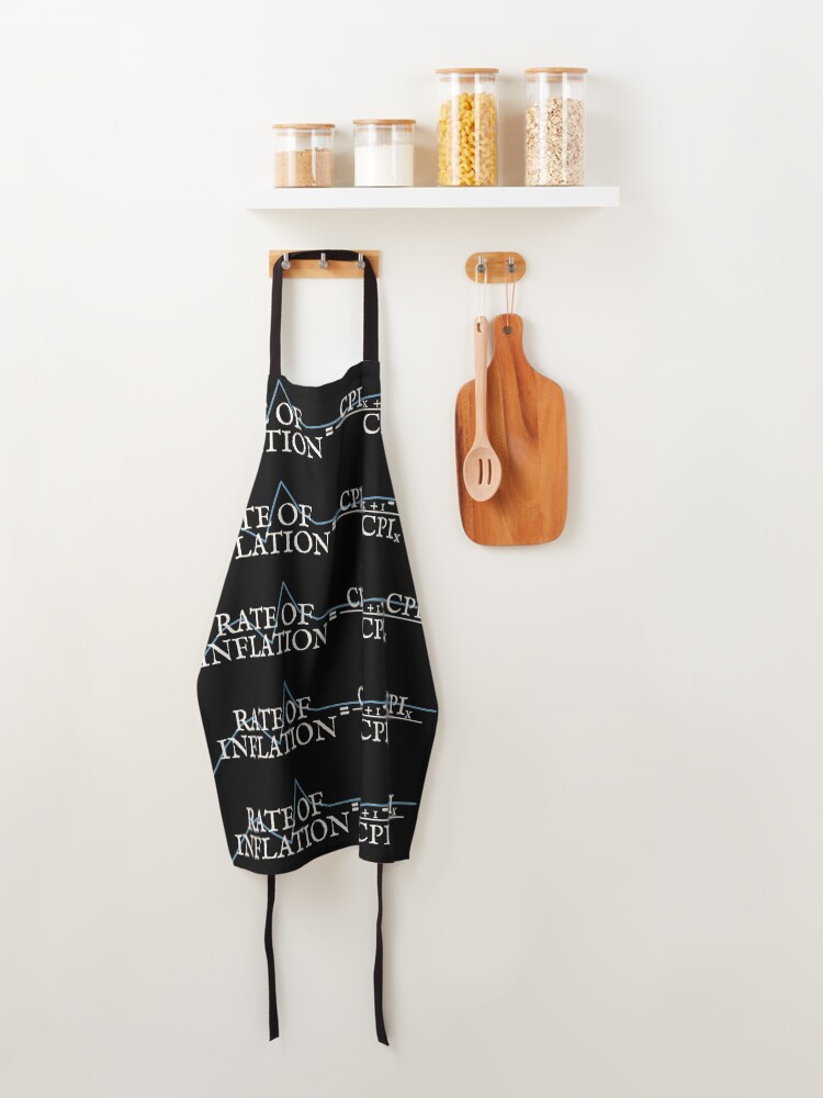 Thumbnail 4 of 6, Apron, Rate Of Inflation Formula Graph Design designed and sold by TrulyEpoque.