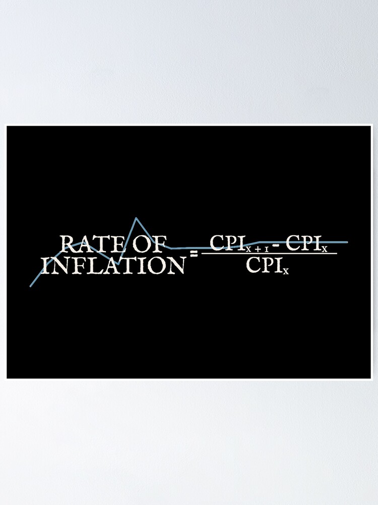 Thumbnail 1 of 3, Poster, Rate Of Inflation Formula Graph Design designed and sold by TrulyEpoque.