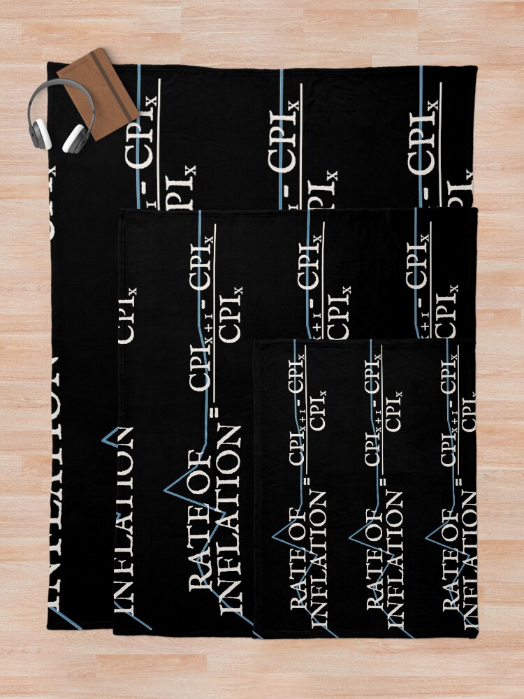 Thumbnail 5 of 6, Throw Blanket, Rate Of Inflation Formula Graph Design designed and sold by TrulyEpoque.