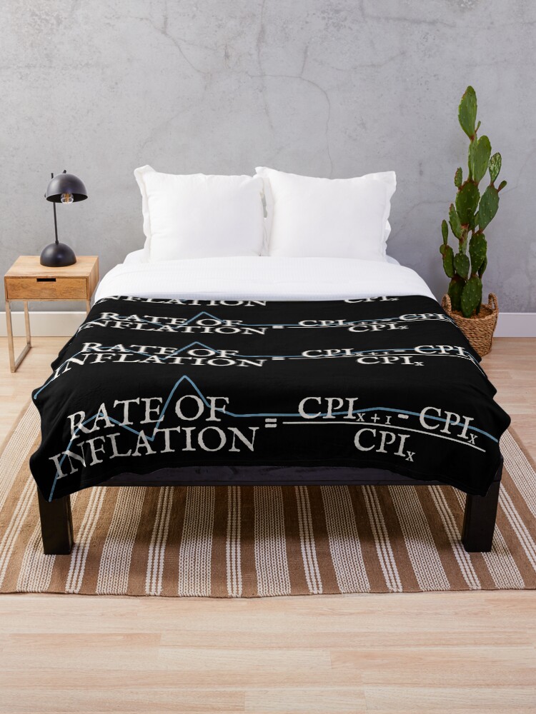 Thumbnail 1 of 6, Throw Blanket, Rate Of Inflation Formula Graph Design designed and sold by TrulyEpoque.