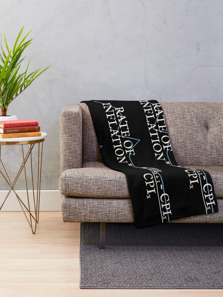 Thumbnail 2 of 6, Throw Blanket, Rate Of Inflation Formula Graph Design designed and sold by TrulyEpoque.