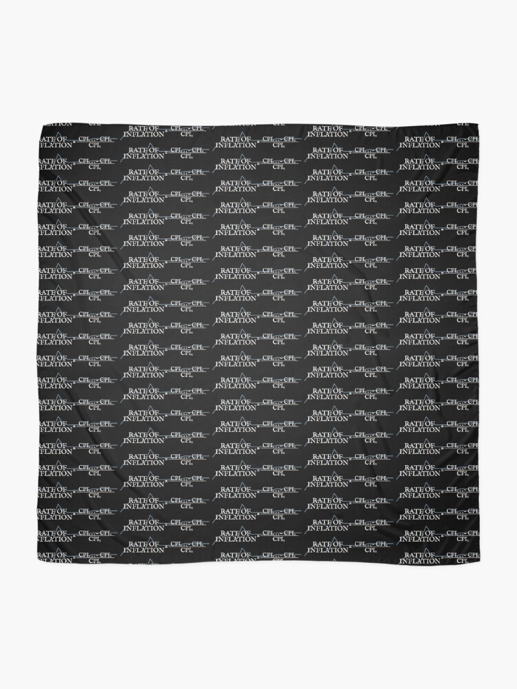 Thumbnail 2 of 3, Scarf, Rate Of Inflation Formula Graph Design designed and sold by TrulyEpoque.
