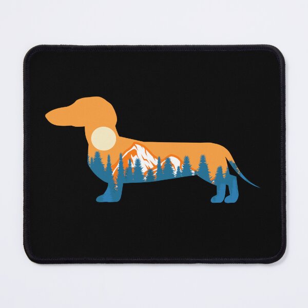 Item preview, dachshund Dog Silhouette Sunset Nature Mountain Gift designed and sold by alaechamlal.
