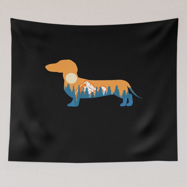 Item preview, dachshund Dog Silhouette Sunset Nature Mountain Gift designed and sold by alaechamlal.