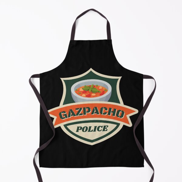 Vista previa del artículo con la obra «Placa Policia Gazpacho Colores Vintage», diseñado y vendido por ladylaughprints.