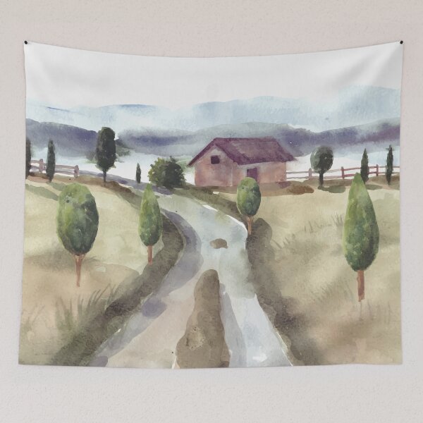 Item preview, Nature Landscape Watercolor designed and sold by Yorda Creative.