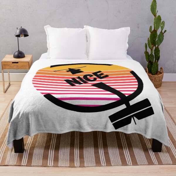 Item preview, NCE Nice Airport, Cote d'Azur, France, Europe - Retro Vintage Sunset Plane Flight Travel Destination Design designed and sold by Vintage-TM.