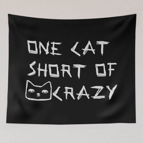 Item preview, One Cat Short Of Crazy Grey designed and sold by LightNoirDesign.