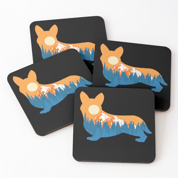 Item preview, pembroke welsh corgi Dog Silhouette Sunset Nature Mountain Gift designed and sold by alaechamlal.