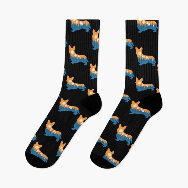 Item preview, pembroke welsh corgi Dog Silhouette Sunset Nature Mountain Gift designed and sold by alaechamlal.