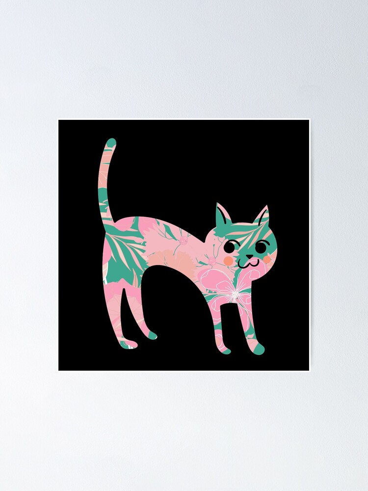 pink and green cat