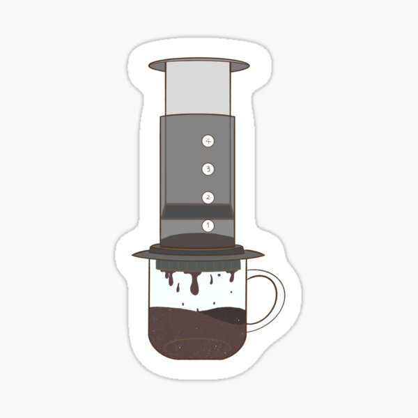 Aeropress Coffee Sticker Moshpit in A Cup Water Resistant Decal FREE US  SHIPPING 