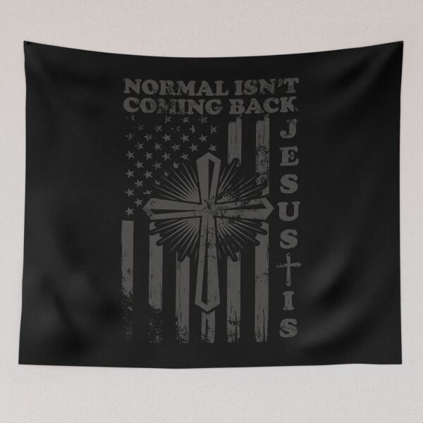Item preview, Normal Isnt Coming Back Jesus Is Pullover Hoodie designed and sold by korgiedjp.