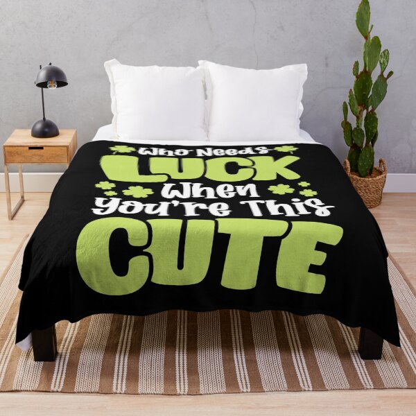 Item preview, Who Needs Luck When You're This Cute - Cute Shamrock Funny St. Patrick's Day designed and sold by ohmier.