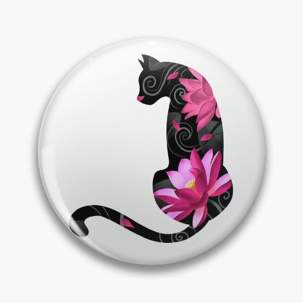 Item preview, Cat In Lotus Tattoo designed and sold by Ketrinartistka.