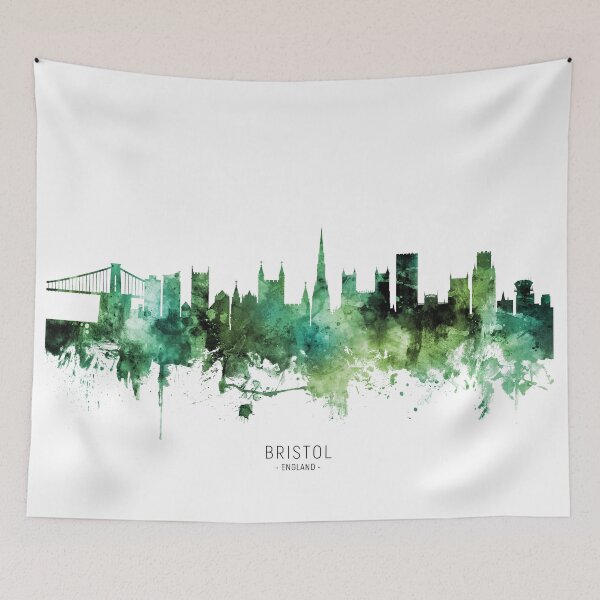 Aperçu de l'œuvre Bristol England Skyline créée et vendue par ArtPrints.