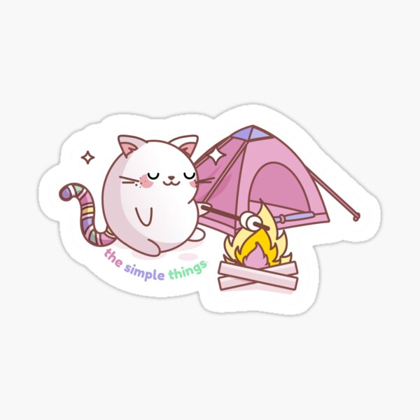 The Simple Things | Smoo the cat | mental health journal and planner stickers Sticker